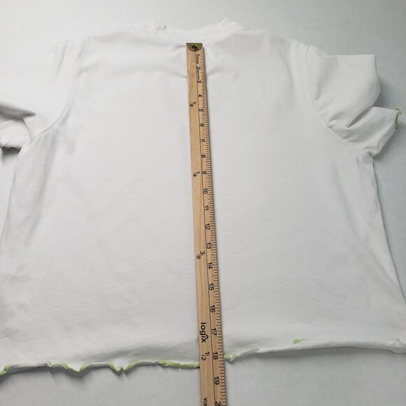 Nike Shirt Girls Large White Dri Fit Loose Fit Athletic Short Sleeve Ruffle Gym - Picture 6 of 16